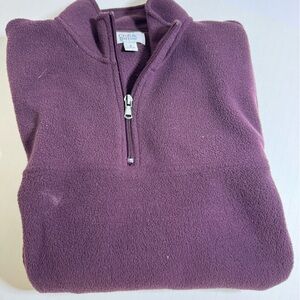 Croft & Barrow Purple Quarter-Zip Fleece Sweatshirt